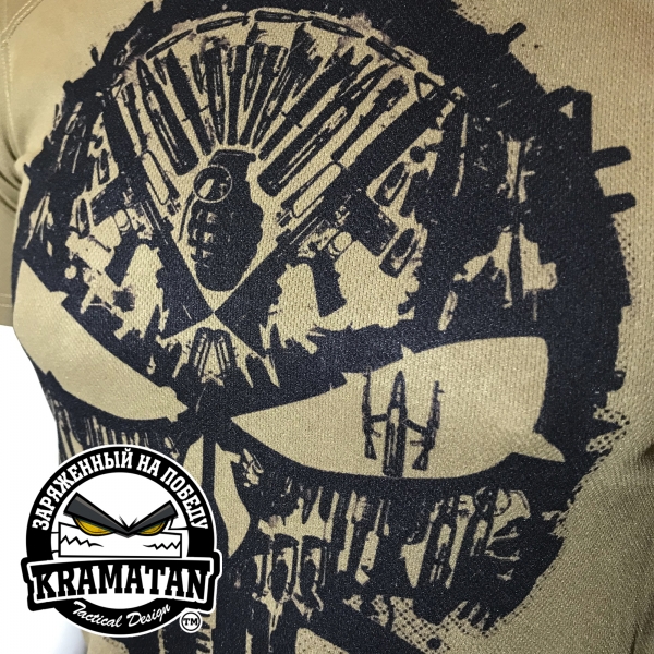 KRAMATAN TACTICAL DESIGN ФУТБОЛКА PUNISHER COOLMAX COYOTE
